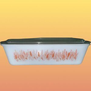 VINTAGE Proctor Silex Slow Cook Dish & Lid 2 Quart WHEAT PATTERN